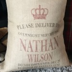 Personalised JUTE SANTA SACK (Nathan Design)